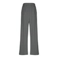 thumbnail image 7 of Byworldtasic Striped Pants for Women High Waisted Wide Leg Trendy Pull on Elastic Waist Casual Pants, 7 of 7