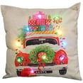 thumbnail image 1 of LED Light Up Christmas Holiday Pillow Cover Throw Pillow Cover Xmas Pillow Case with LED Lights Rustic Sofa Back Throw Cushion Cover for Winter Holiday, 1 of 8