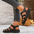 thumbnail image 5 of DIVVce Woven Platform Gladiator Sandals For Women Open Toe Adjustable Buckle Comfort Footwear, 5 of 8