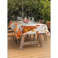 thumbnail image 2 of Outdoor Tablecloth with Umbrella Hole and Zipper, Orange Pumpkin Gnomes Fall Rectangle Table Cloth 54x80 Inch Waterproof Tablecloth, Branches Leaves Thanksgiving Botanical Picnic Table Cover, 2 of 7