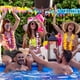 thumbnail image 2 of Collares de Flores Hawaianos | Colores Brillantes Surtidos | Decoraciones para Fiestas de Verano En La Playa y La Piscina | Accesorios Tropicales para Luau | Paquete de 12 Collares de Flores de Polié, 2 of 3