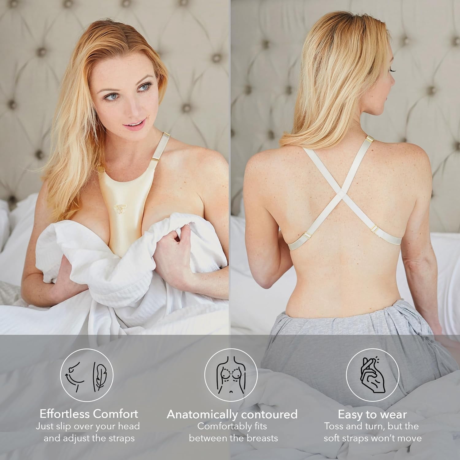 Breast Support Pillow for Sleeping, Soft Chest Wrinkle Preventer for Side Sleeping Comfort, Post-Surgery Bra Insert for Mastectomy, Augmentation, or Nursing Moms Seeking Tender Relief and Smooth Skin