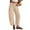 Beige, variant on Sanbonepd Capri Pants for Women Women's Corduroy Pants Barrel Mid Elastic Waist Pants Casual Wide Leg Baggy Trouser With Pockets
