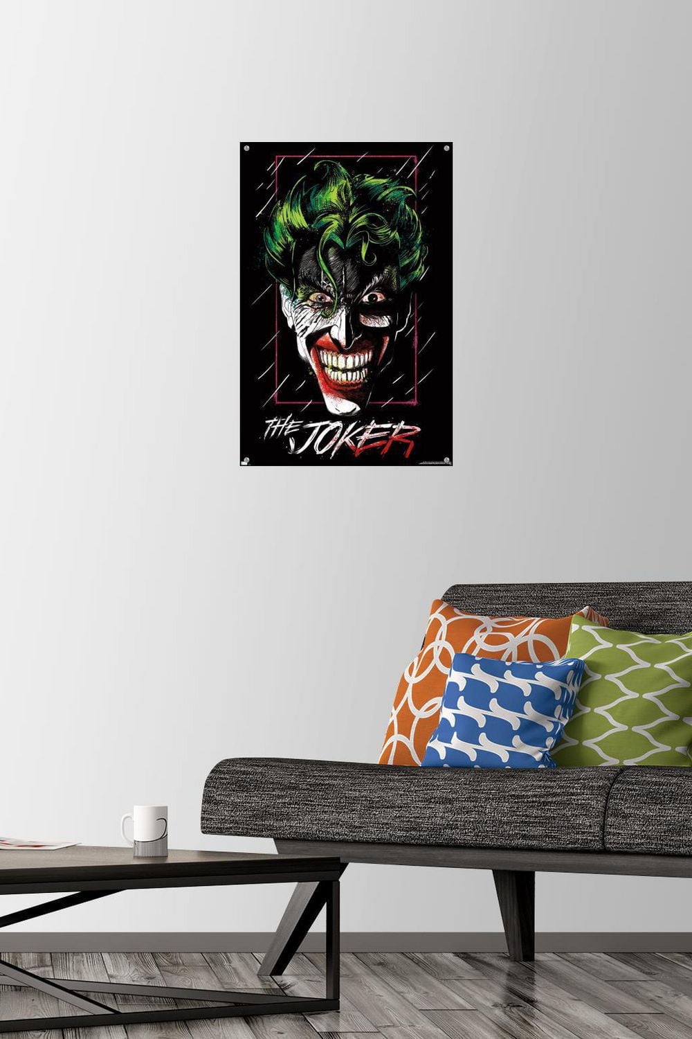 DC Comics - The Joker - Up Close Wall Poster, 14.725" x 22.375"