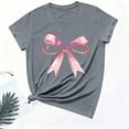 thumbnail image 4 of Erwazi Valentines T-Shirts for Womens Love Bow Heart Printed Casual Crew Neck Short Sleeve Tees Tees Tops Valentine Gifts Clothes, 4 of 6
