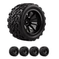 thumbnail image 4 of 4x Neumáticos Llantas Ruedas Hecho de Caucho Color Negro para 1/10 RC Coche HSP HPI Traxxas Baoblaze Llantas de rueda de coche RC, 4 of 7