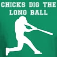 thumbnail image 3 of CafePress - Chicks Dig The Long Ball T Shirt - Men's Classic Graphic Cotton T-Shirt, 3 of 4