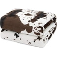 thumbnail image 2 of Cow Print Blanket Flannel Fleece Twin Size Blankets and Throws Fuzzy Lightweight Warm Cozy Black Cow Blankets Soft Microfiber Couch Sofa Throw Blanket Gift for Adults All Seasons 60" x 80", 2 of 6