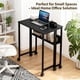 thumbnail image 2 of QinaQin Escritorio plegable de 80 cm con ruedas, mesa compacta para computadora con estructura metálica y repisa, ideal para espacios pequeños, 2 of 7