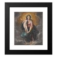 thumbnail image 2 of Cristoforo Roncalli 12x14 Black Modern Framed Museum Art Print Titled - The Madonna and Child on a Crescent Moon, 2 of 5