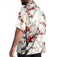 thumbnail image 3 of Tree Men's Short Sleeve Beach Shirts Poplin Spread Collar Tops Casual Printed Button Down Summer Unisex, 3 of 6