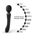 thumbnail image 2 of MLSICE 10 Vibration modes doulble ended female vibrator ,usb rechargeable daily life waterproof soft silicone vibrator with dual motors for women couple - Black, 2 of 6