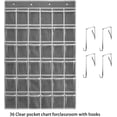 thumbnail image 3 of Classroom Pocket Chart for Cell Phones and Calculator Holder,36 Clear Pocket Chart for Classroom with Number Sticker (Grey), 3 of 7