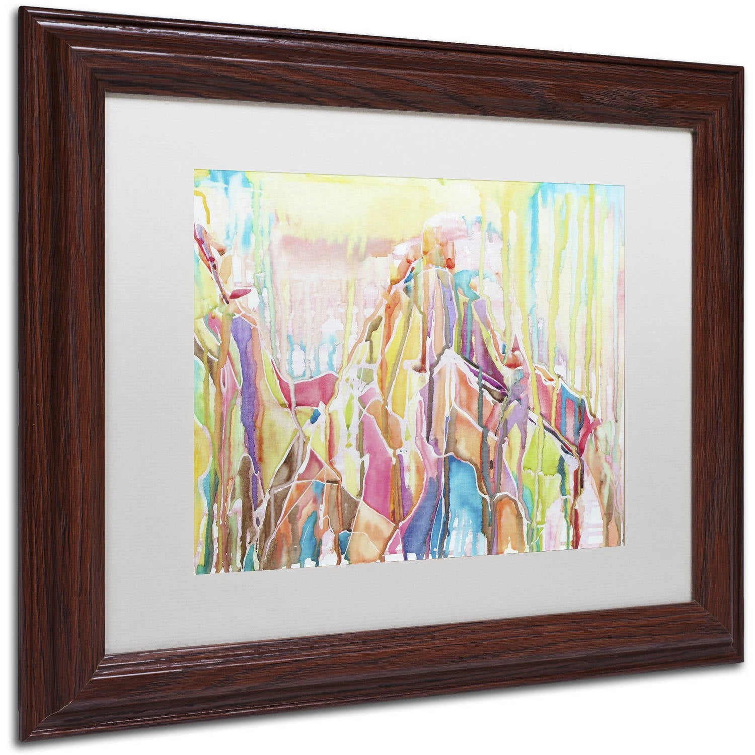 Trademark Fine Art "Sedona" Canvas Art by Lauren Moss White Matte, Wood Frame