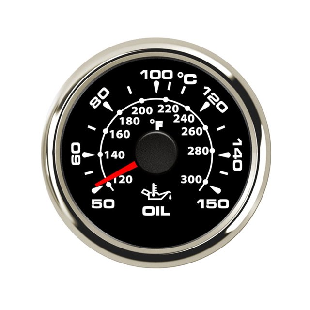Jauge de Température Numérique 52mm pour Bateau Voiture Kit de Raccordement Capteur de Température DC 12V-24V avec 8 Lumières de Couleur, Facile à Calibrer
