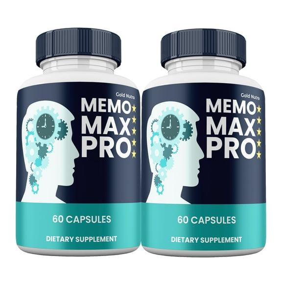 Memo Max Pro Capsules, Advanced Maximum Strength Pills Cognitive and Brain, MemoMax Pro Supplement for Brain Health (2 Pack)