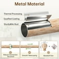 thumbnail image 2 of NewBuros Adjustable Wood Curtain Rod, 16 to 28 Inch, 1" Diameter Heavy-Duty Indoor Curtain Rod, Sturdy Rust-Proof with Wood Grain Leaf Pattern, Brown, 2 of 6