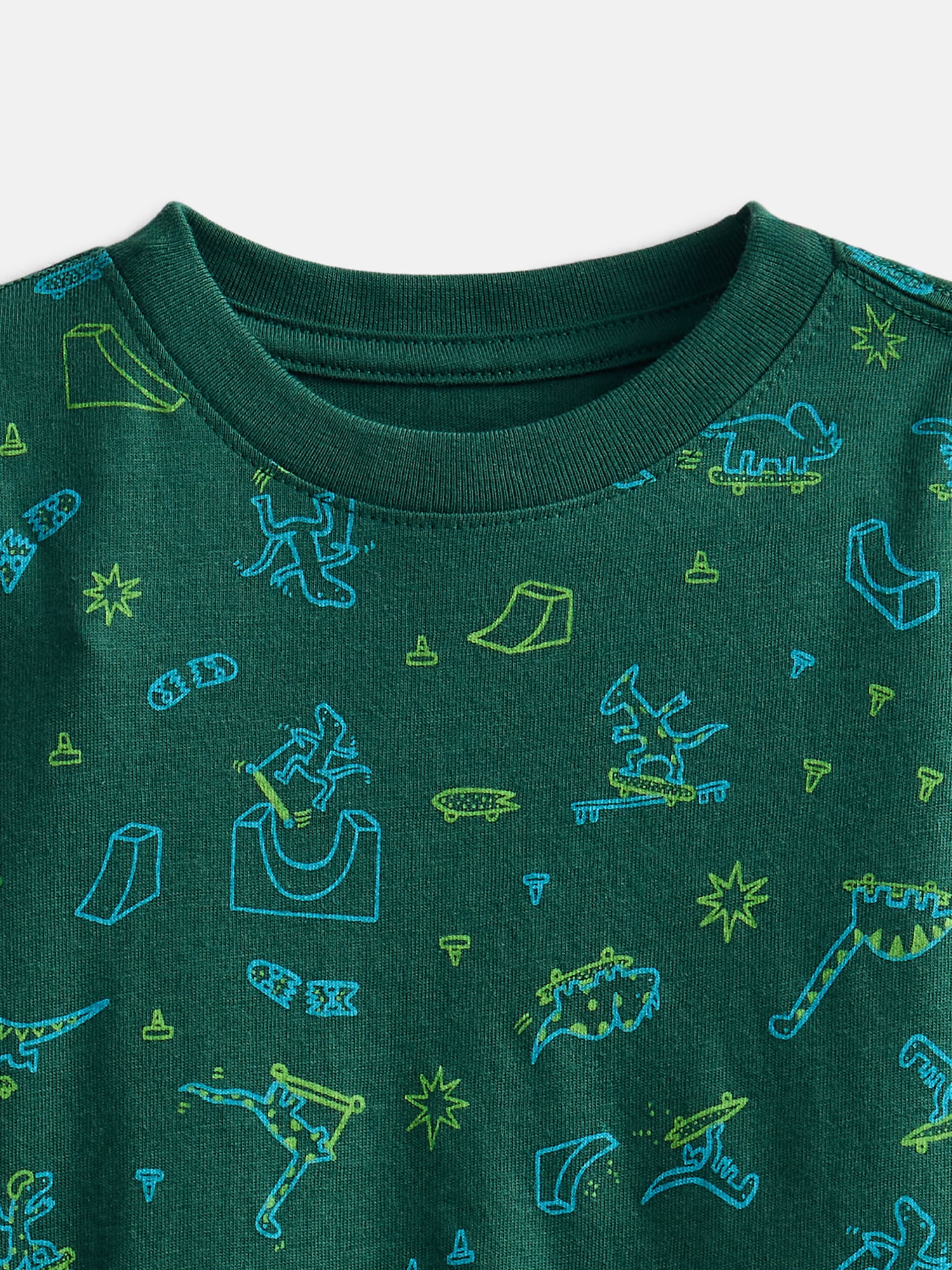 Wonder Nation Baby Boys' Print Tee with Long Sleeves, Sizes 0M-24M
