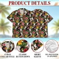 thumbnail image 5 of Netecom Holstein Cow Hawaiian Shirt for Men, Button Down Summer Beach Short Sleeve, Tropical Style, Sizes S-5XL, 5 of 6