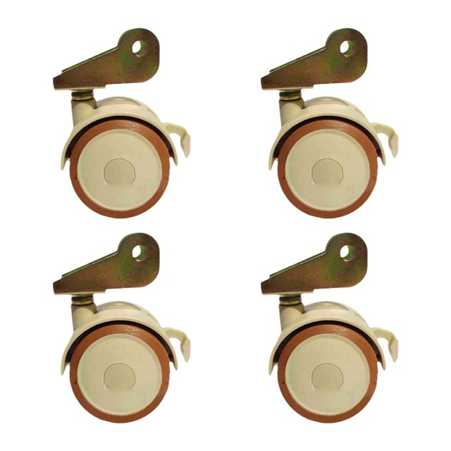 4 piezas de soporte en U con ruedas giratorias y freno universales, fáciles de instalar con freno para Clip de 30 mm