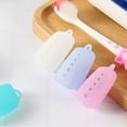 thumbnail image 2 of 10Pcs Portable Toothbrush Protector Caps Dustproof Design Soft Silicone Brush Head Covers for Travel Home Use, 2 of 9