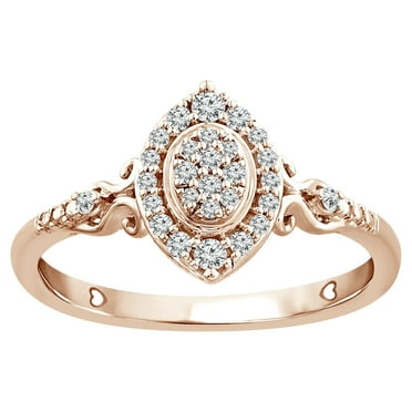 Color of Love 1/5 Carat T.W. Diamond Promise Ring in 10K Rose Gold (I-J,I3)