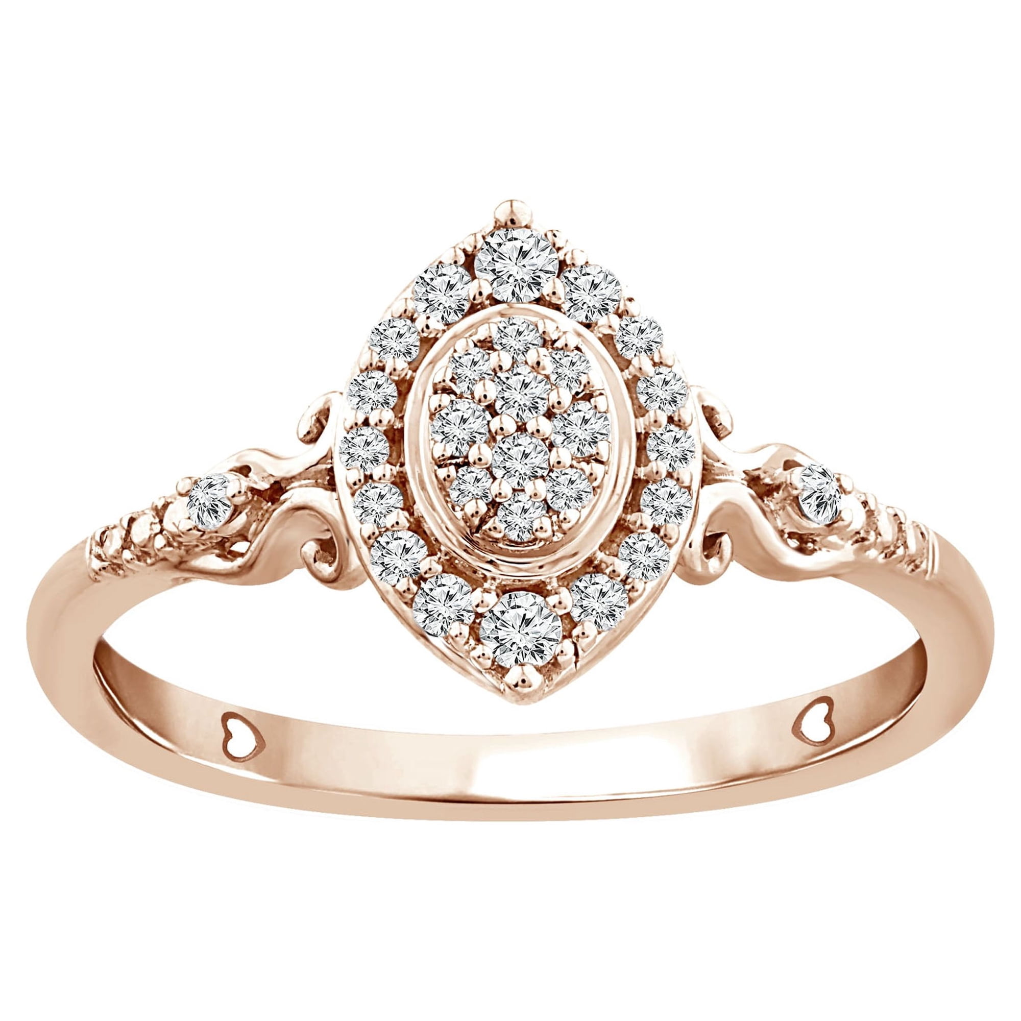 Color of Love 1/5 Carat T.W. Diamond Promise Ring in 10K Rose Gold (I-J,I3)