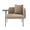 khaki, variant on Upholstered Accent Lounge Chair with Small Table and Back Pillow, Modern Single Sofa Armchair with Metal Frame and Side Pockets, Navy Reading Seating for Bedroom Home Office