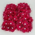 thumbnail image 3 of Organza and Satin Flower with Pearl Spray Fuchsia (72 Flowers), 3 of 6