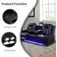 thumbnail image 6 of AYCP Multifunction Power Air Leather Recliner Sofa Set with LED Lights, Living Room Furniture, Reclining Sofa, loveseat, Chair with USB Port/Storage Sofa+2 Chairs, 6 of 7
