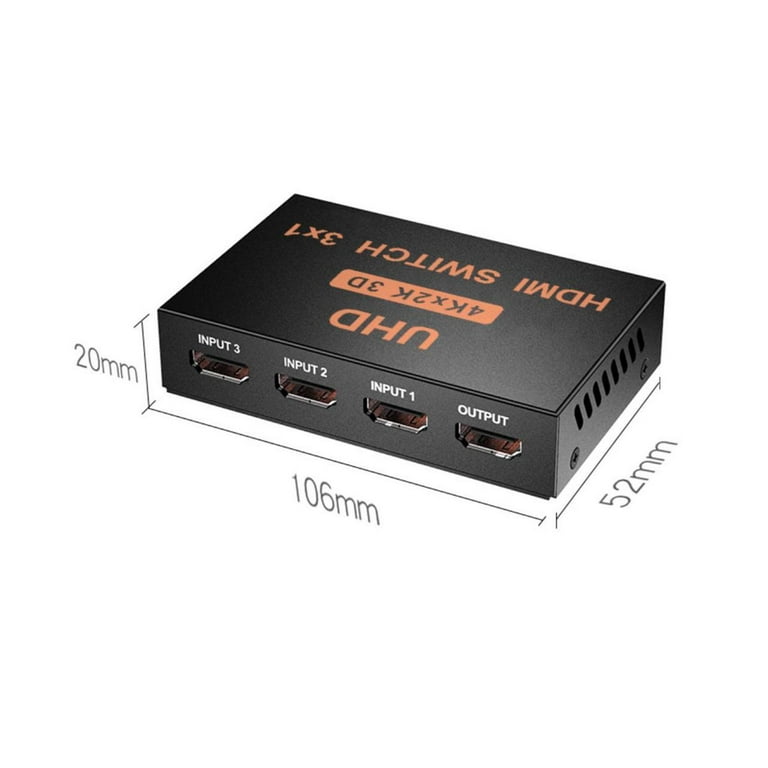 HDMI Switch 2 Input 1 Output - Audio Video Switch and Splitter - Audio Video