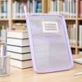 thumbnail image 4 of UNLLLL Mesh Zipper File Bag with Carry Handle, Transparent Homework Storage Tote with Inner Dividers, for School Tutoring Papers Subject Organization (Purple), 4 of 6