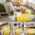 thumbnail image 5 of Gray Yellow Gradient 4FT Round Area Rugs for Living Room 111 Retro Abstract Watercolor Ultra-Thin Non-Slip Round Rugs Machine Washable Low Pile Circle Carpet for Bedroom Kitchen Nursery, 5 of 9