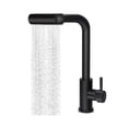 thumbnail image 1 of fastboy Waterfall Kitchen Faucet, Retractable, Rotating Shower Function, Easy To And Suitable Kitchens, And Living Rooms. black Without inlet pipe, 1 of 6