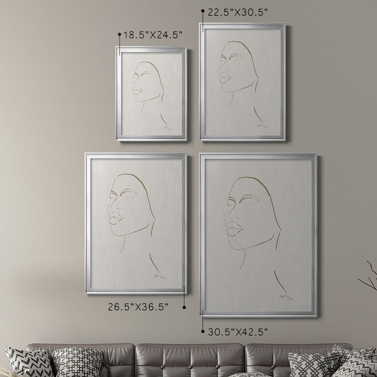 Portrait Sketch II Premium Framed Print - Ready to Hang