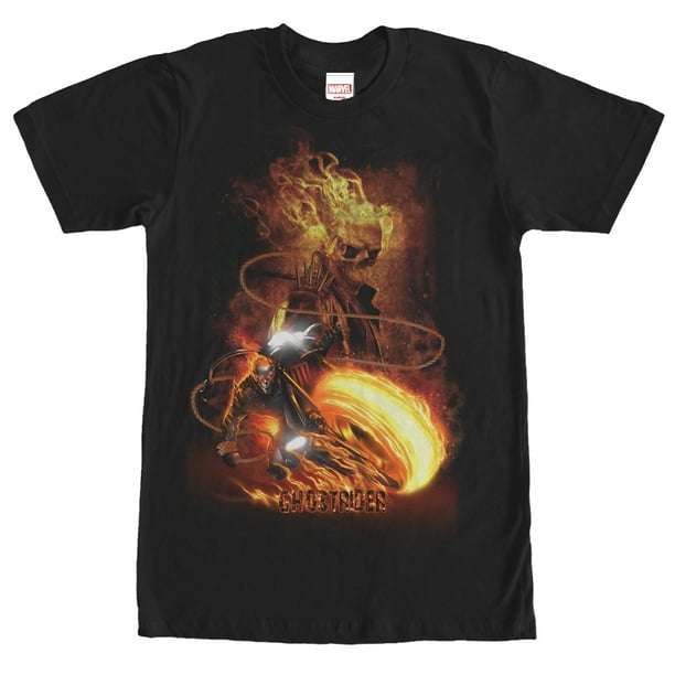 Marvel - Men's Marvel Ghost Rider Fire Fury T-Shirt Black - Walmart.com - Walmart.com