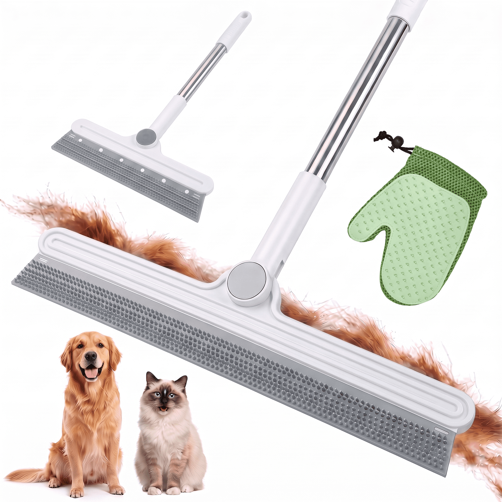Lilly Brush Mini Pet Hair Detailer, Rubber Brush for Pet Hair