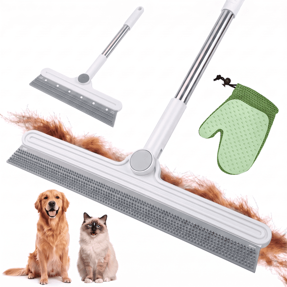 MQAAUP 3-in-1 Pet Hair Remover Kit for Cat & Dog,Dog Hair Removal Grooming Glove Carpet Rake for Clothes, Car Mats, Couch, Pet Bed, Furniture