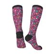 thumbnail image 4 of Balery Summer Flamingo Printed Novelty Socks Men's Women's Crew Socks Sports Socks Knee High Socks Cotton Socks Quirky and Cool Socks, 4 of 9