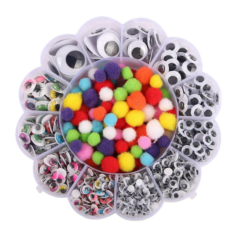 Generic 900pcs Googly Wiggly Wobbly Craft Eyes Self Adhesive 5-25mm With  Pom @ Best Price Online