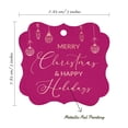 thumbnail image 7 of Inkdotpot Real Rose Gold Foil Merry Christmas & Happy Text Tags Favor Bracket Shape Hang Pack Of 100 Paper Tags, 7 of 7