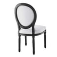 thumbnail image 4 of Modway Arise Vintage French Upholstered Fabric Dining Side Chair in Black White, 4 of 8