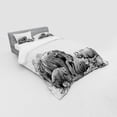 thumbnail image 2 of Ambesonne Black White Bedding Set 4 Pcs, Savannah Animals Sketch, Queen, White and Black, 2 of 2