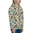 thumbnail image 5 of Pofeuu Vintage Leaves Print Teenage Zipper Hoodie Sweatshirts Hooded Casual Jackets With Pocket For Boys Girls-Small, 5 of 6
