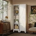 thumbnail image 5 of Metal Pantry Cabinet,Tall Kitchen Storage Cabinets,White Food Pantry Cabinet with 4 Doors and Shelves, Large Pantry Cabinets for Kitchen, Dining Room, Living Room, 5 of 6