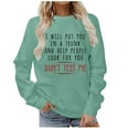 thumbnail image 4 of WEAIXIMIUNG Robe Sweat-Shirt avec Poches Sweat-Shirts Maxi Day Col Rond Femmes Manches Longues Imprimé Graphique Lettre Pull Sans Capuche Blouse Top, 4 of 4