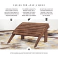thumbnail image 3 of Linon Home Dcor Linon Adirondack Woodstock Ottoman, Teak Stain, 3 of 18
