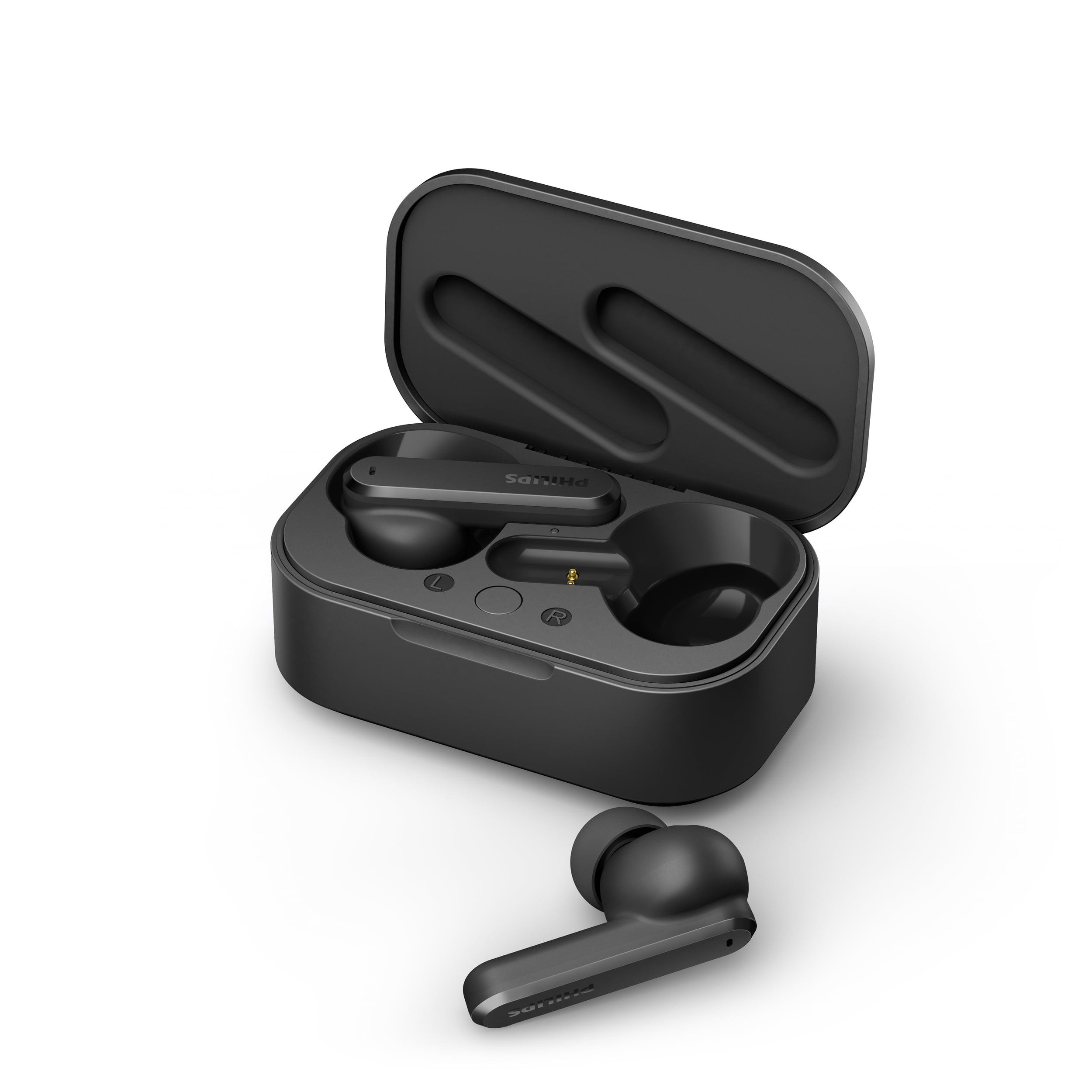 Kinematica scannen Ontbering Philips T4506 True Wireless Headphones with Active Noise Canceling,  Charging Case, Black, TAT4506BK/00-B - Walmart.com