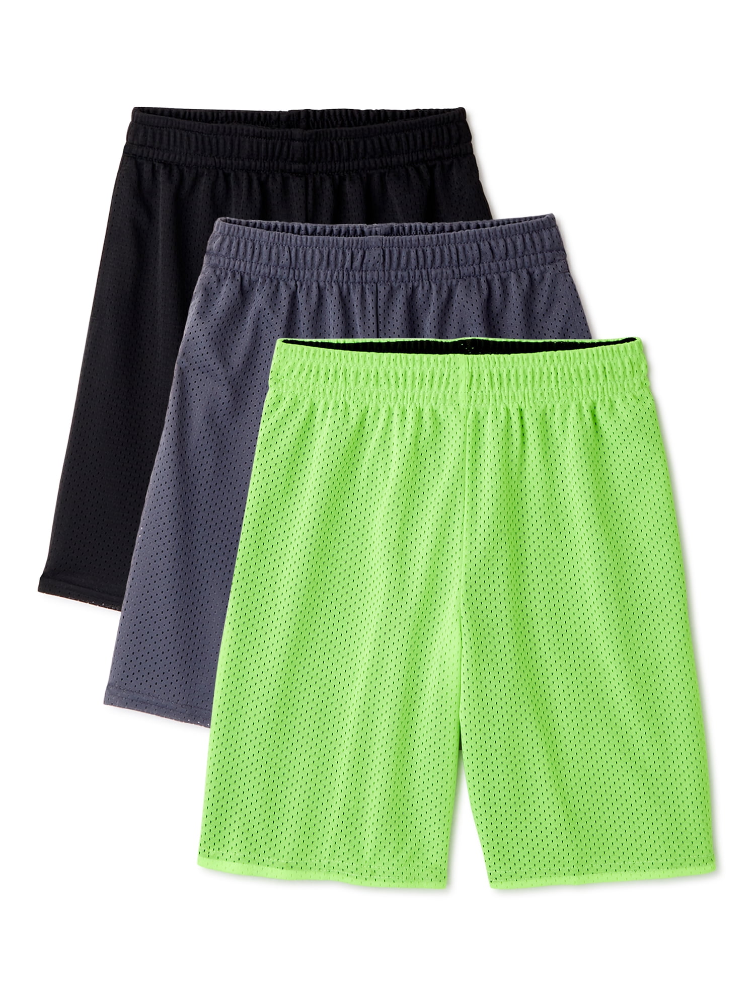 Athletic Works Boys Mesh Shorts, 3-Pack, Sizes 4-18 Husky | lupon.gov.ph