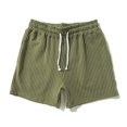 thumbnail image 2 of LYMAYTER Men's 4 Inch Running Shorts Casual Vertical Stripe Drawstring Fitness Take Exercise Shorts for S-4XL, 2 of 10